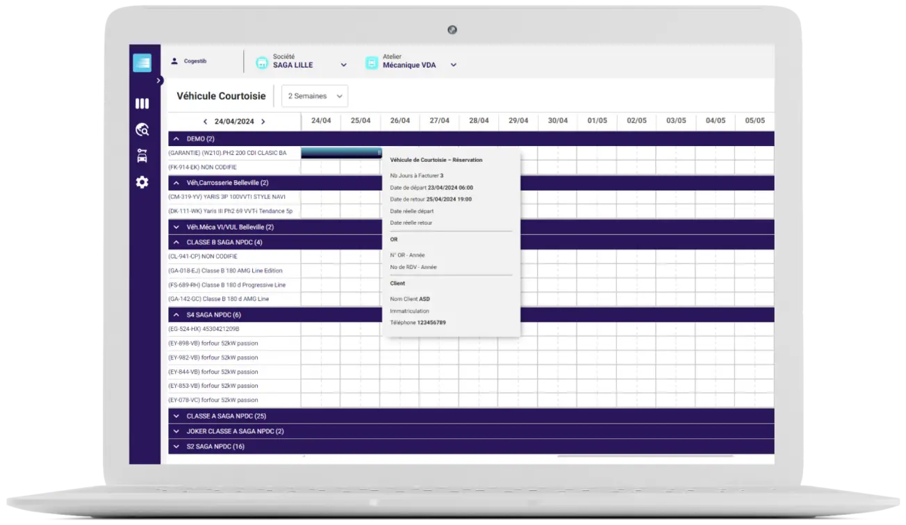 Screen of the NextDMS homepage displayed on a laptop