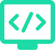 Green web development icon