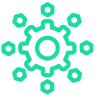 Green gear icon