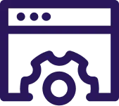 A dark purple console with a dark gear inside.