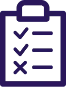 Icon of a list of items on paper.