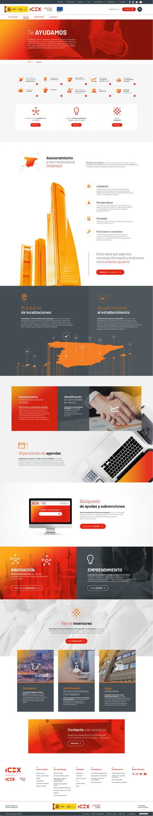 Invest in Spain homepage.