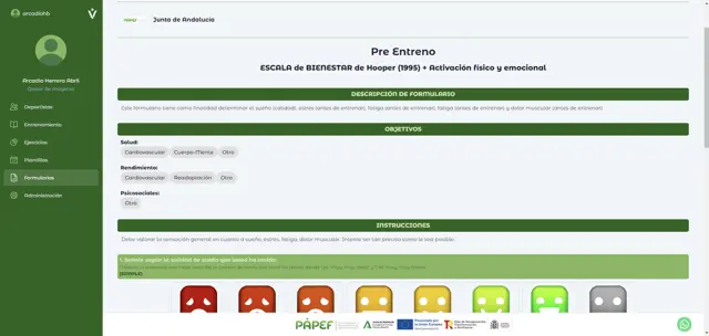 IMUDS - Screenshot of the form section